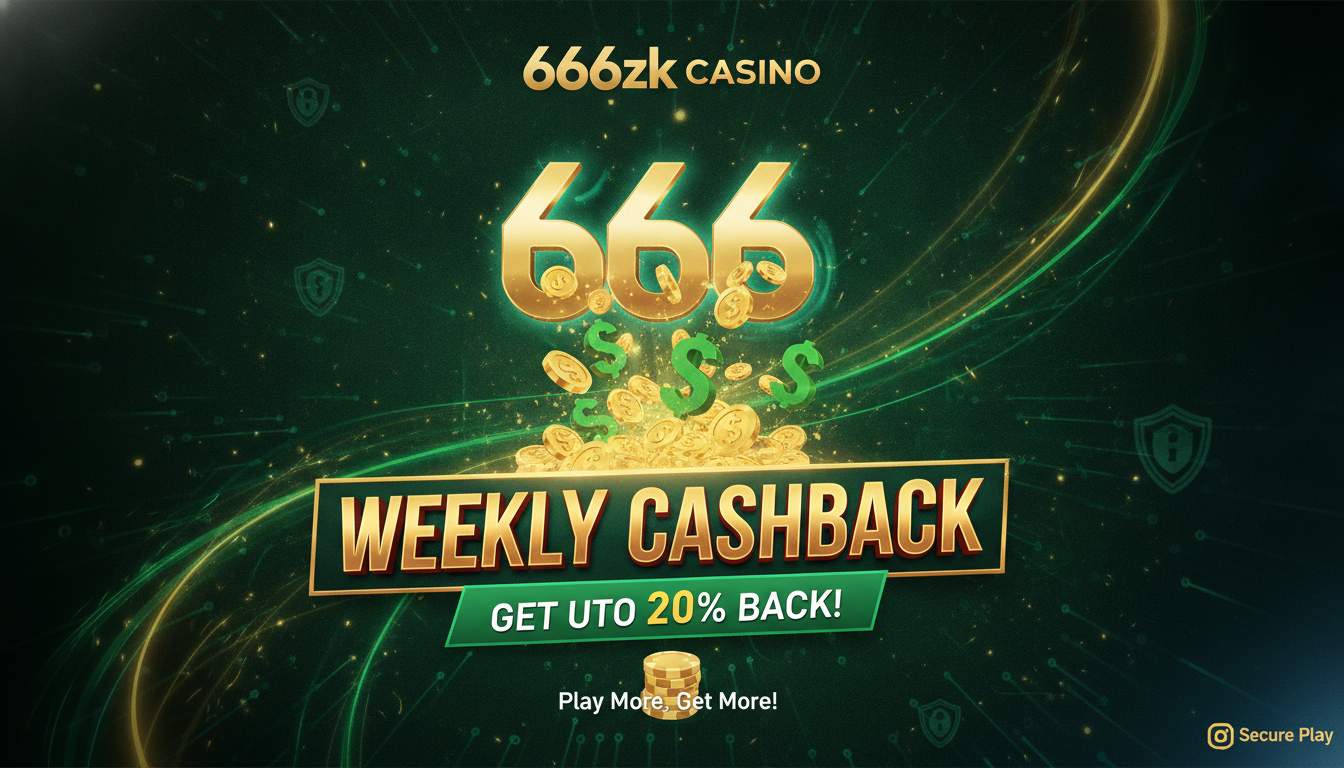 Weekly cashback promotion at 666zk