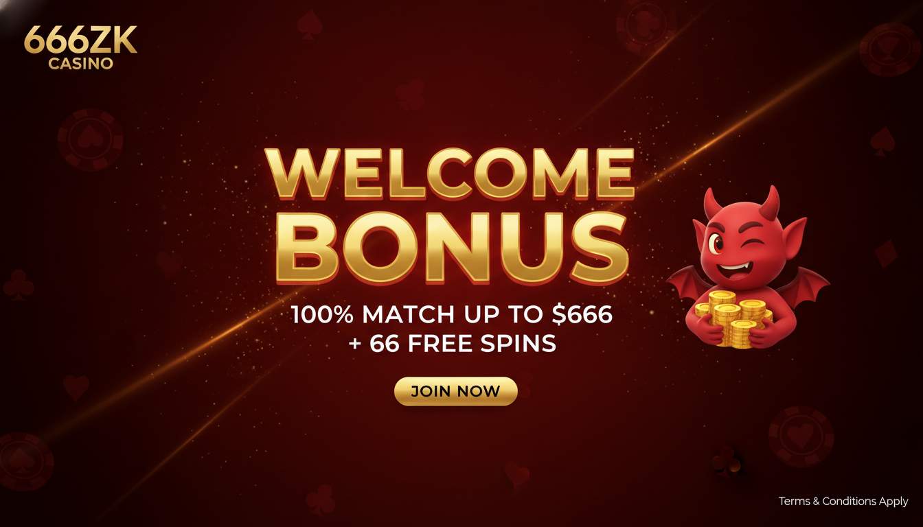Welcome bonus promotion at 666zk