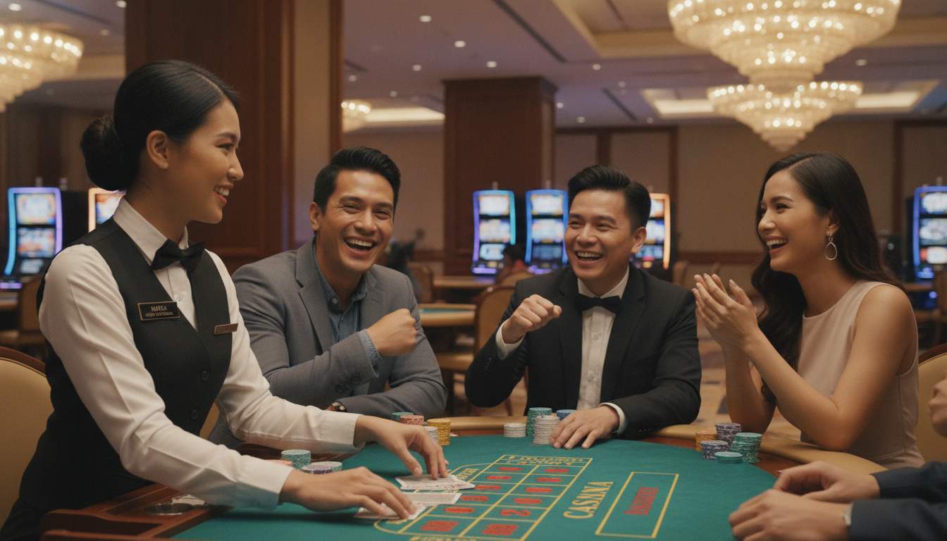 Professional dealers at live casino